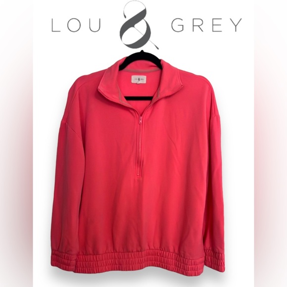 Lou & Grey Tops - 22. MEDIUM Lou & Grey Signaturesoft Super Plush Track Sweatshirt